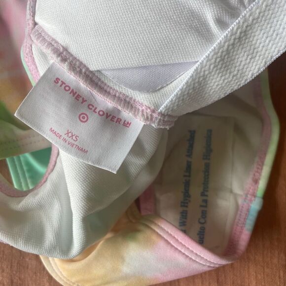 Stoney Clover Lane x Target Rainbow Tie Dye One Piece Swimsuit NWOT - Picture 3 of 5